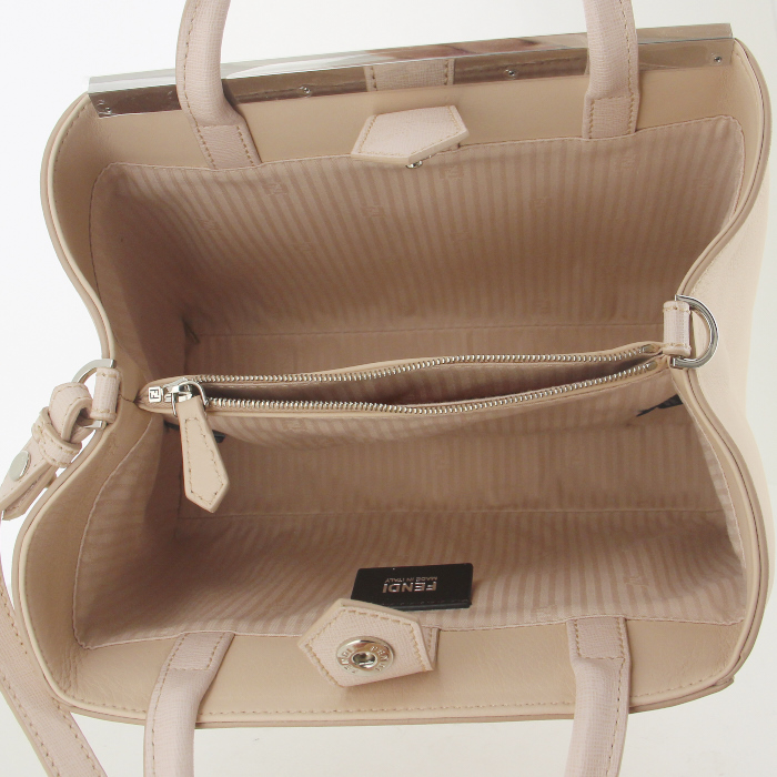 Borsa 2 Jours in pelle rosa pallido con motivo - Detail D3