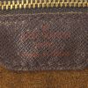 Sac cabas Louis Vuitton petit modèle en toile damier marron et cuir marron - Detail D3 thumbnail
