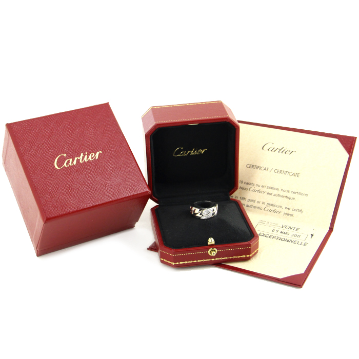 Bague Cartier en or blanc et diamants - Detail D2