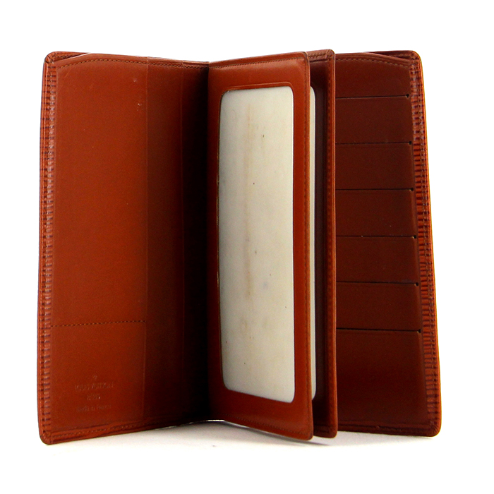 Portafogli in pelle Epi marrone - Detail D1