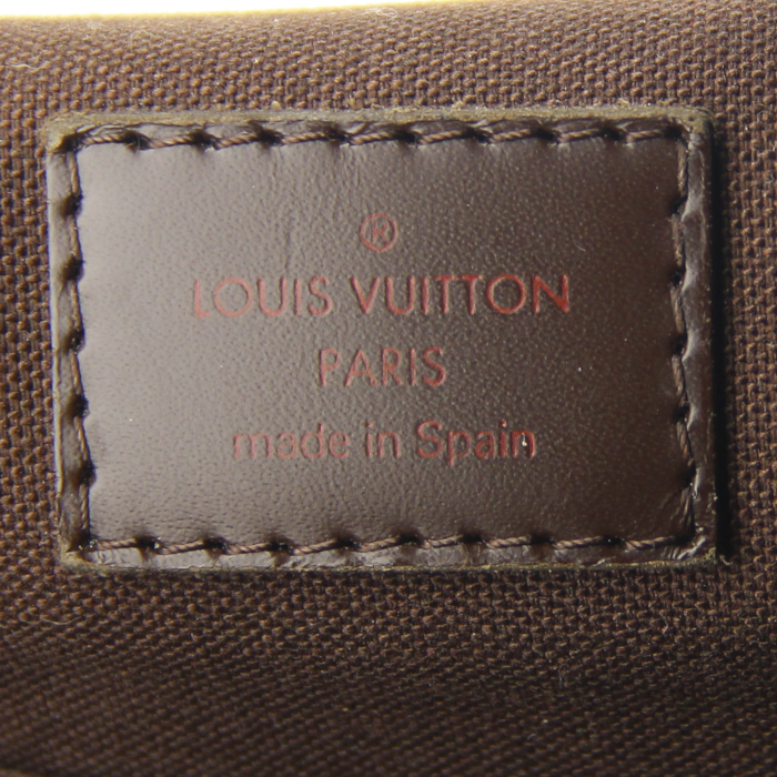 Bolso zurrón Louis Vuitton District en lona a cuadros revestida ébano y lona marrón - Detail D3