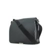 Louis Vuitton Viktor shoulder bag in black taiga leather and dark green canvas - 00pp thumbnail