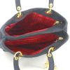 Dior Lady Dior handbag in navy blue canvas cannage - Detail D2 thumbnail