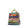 Shopping bag in plastico tricolore blu arancione e verde e seta - 00pp thumbnail
