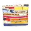 Shopping bag in plastico tricolore blu arancione e verde e seta - Detail D4 thumbnail