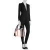 Lanvin Shopping bag in transparent canvas and black patent leather - Detail D1 thumbnail