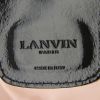 Lanvin Shopping bag in transparent canvas and black patent leather - Detail D3 thumbnail