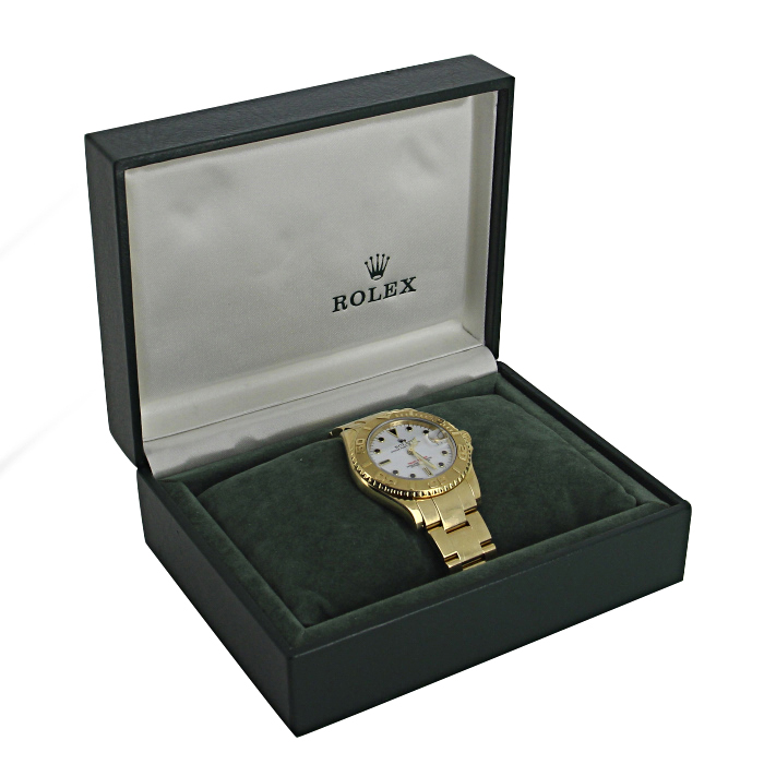 Montre Rolex Yacht-Master en or jaune 18k Ref :  168628 Vers  2006