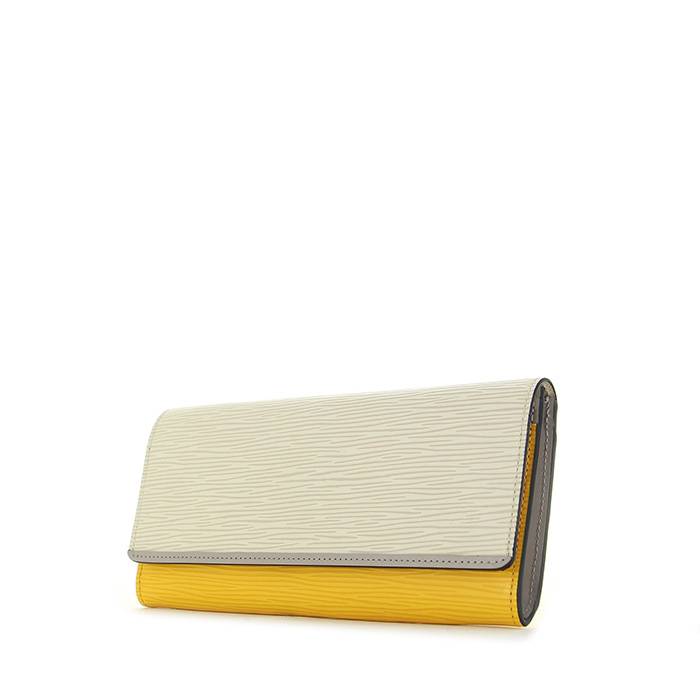 Portefeuille Louis Vuitton en cuir jaune