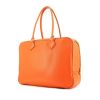 Hermes Plume large model handbag in orange grained leather - 00pp thumbnail