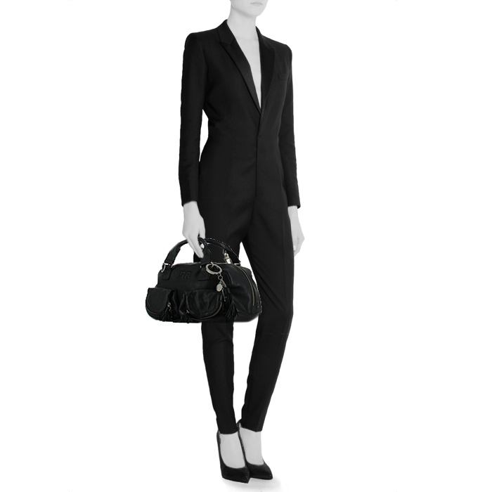 Sonia Rykiel handbag in black leather - Detail D1