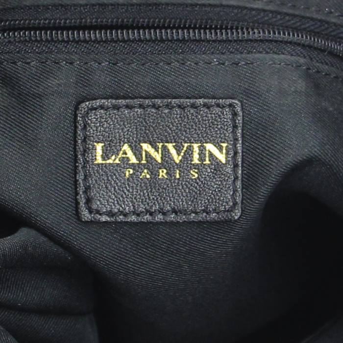 Sac à Main LANVIN Vintage En Cuir Souple Extensible - Porté épaule, Noir, Occasion Bon état