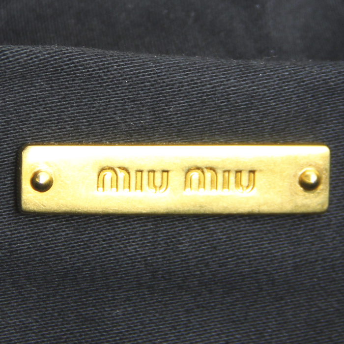 Miu Miu pouch in gold quilted leather - Detail D3