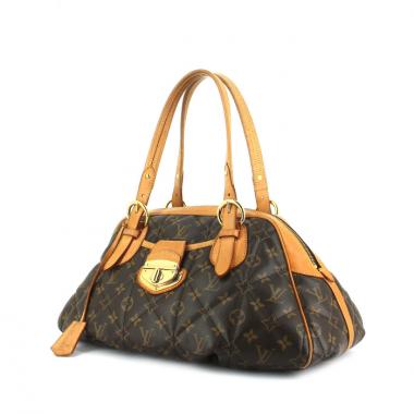 Bolso de mano Louis Vuitton en lona Monogram marrón y cuero natural