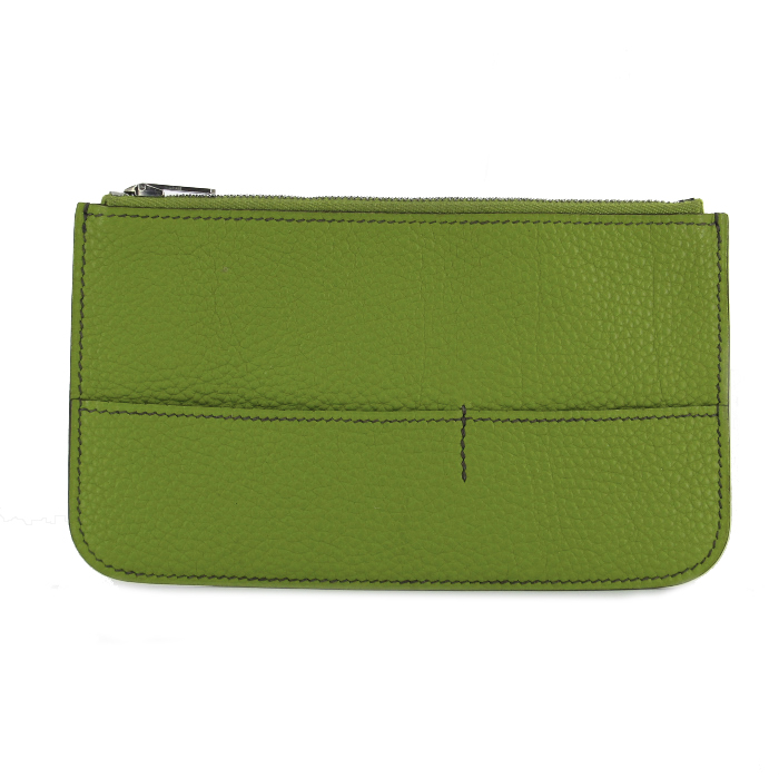 Billetera Hermes Dogon - Pocket Hand en cuero togo verde - Detail D3