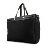Hermes Herbag shopping bag in black canvas and black leather - 00pp thumbnail