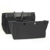 Shopping bag Herbag in tela nera e pelle nera - Detail D4 thumbnail