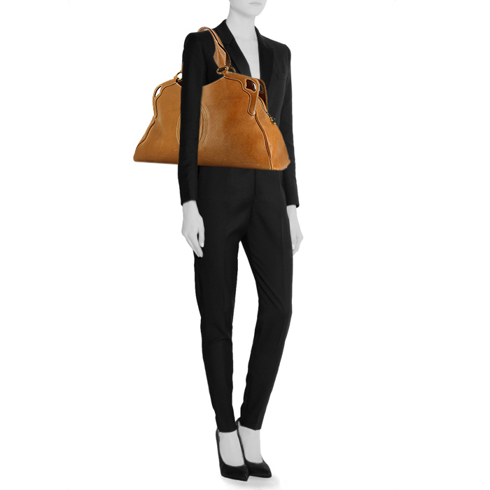 Sac à main Cartier en cuir gold - Detail D1