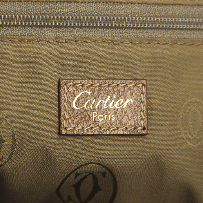 Cartier handbag in gold leather - Detail D3