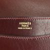 Bolso de mano Hermes Ring en cuero box color burdeos - Detail D4 thumbnail