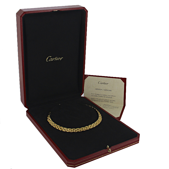 Cartier Maillon Panthère necklace in yellow gold - Detail D2