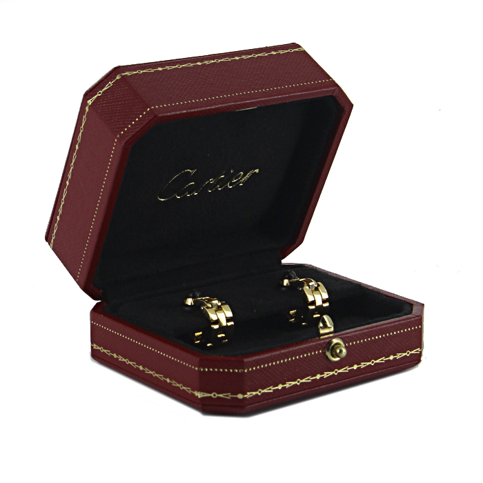 Cartier Maillon Panthère earrings for non pierced ears in yellow gold - Detail D2