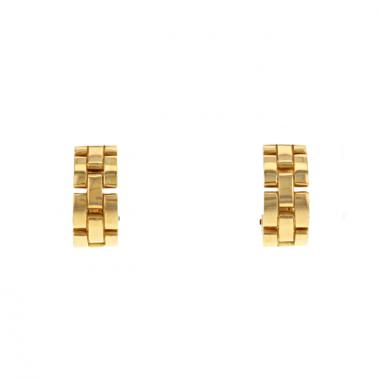 Cartier Maillon Panthère earrings for non pierced ears in yellow gold