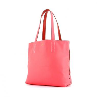 Double sens leather tote Hermès Pink in Leather - 24204811