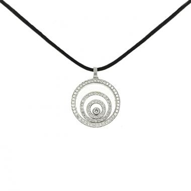 Ciondolo Chopard Happy Spirit modello medio in oro bianco e diamanti