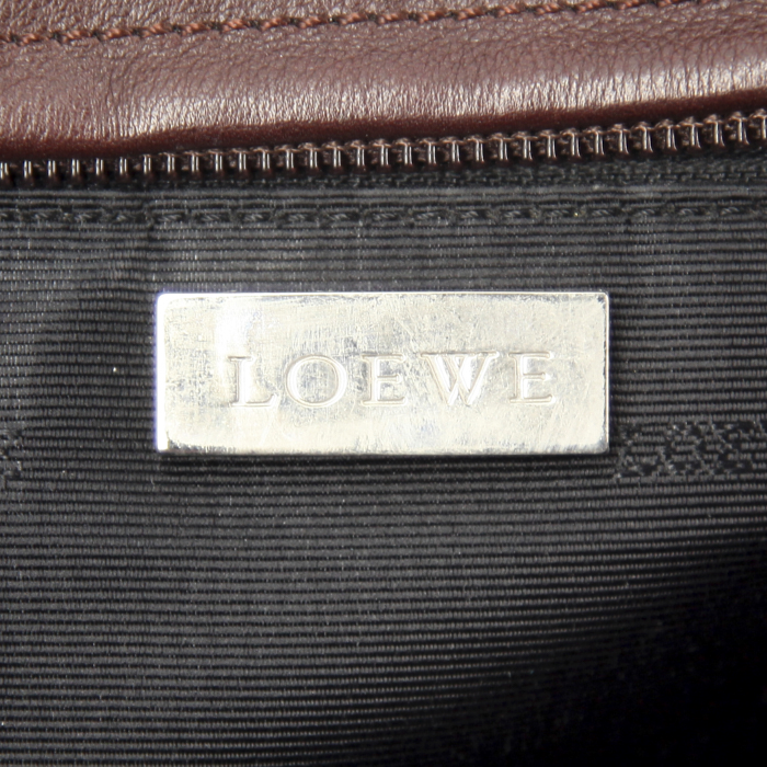 Loewe Amazona handbag in purple leather - Detail D3