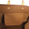 Louis Vuitton Cruiser travel bag in ebene damier canvas and natural leather - Detail D3 thumbnail