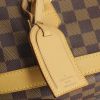 Louis Vuitton Cruiser travel bag in ebene damier canvas and natural leather - Detail D4 thumbnail