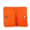 Portafogli per cintura La valorización de los bolsos Hermes Clou Wallet de segunda mano in pelle martellata arancione - Detail D2 thumbnail