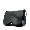 Hermes shoulder bag in black canvas and black leather - 00pp thumbnail