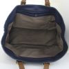 Bottega Veneta shopping bag in blue braided leather - Detail D2 thumbnail