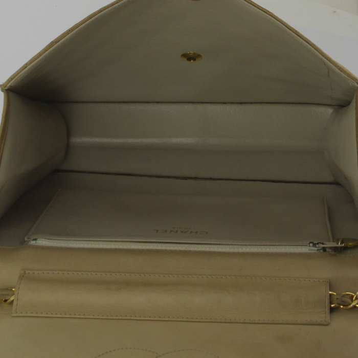 Shoulder bag in beige quilted leather - Detail D2