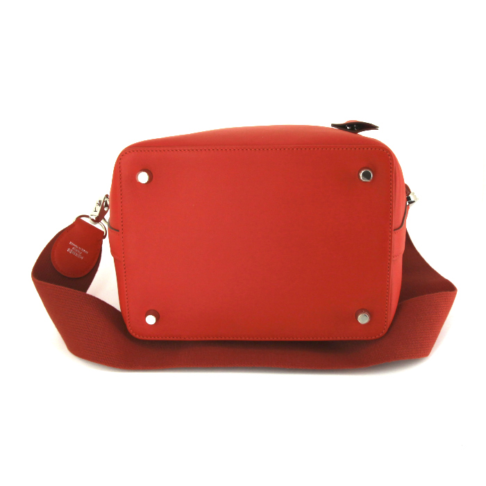 Borsa Tool Box modello piccolo in pelle Swift rossa - Detail D3