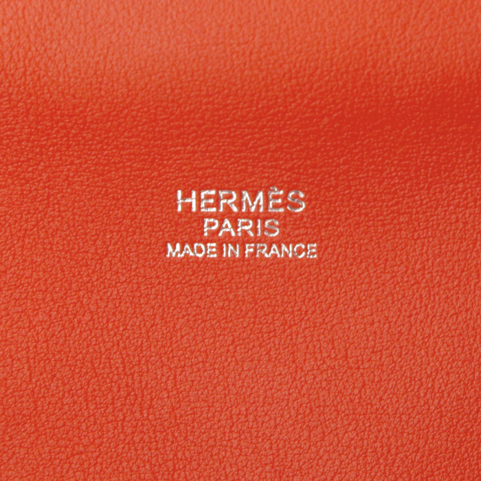 Hermes Tool Box small model handbag in red Swift leather - Detail D5