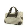 Celine Boogie handbag in khaki leather and beige monogram canvas - 00pp thumbnail