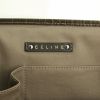 Celine Boogie handbag in khaki leather and beige monogram canvas - Detail D3 thumbnail