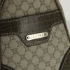Celine Boogie handbag in khaki leather and beige monogram canvas - Detail D4 thumbnail