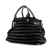 Loewe handbag in suede and black braided leather - 00pp thumbnail