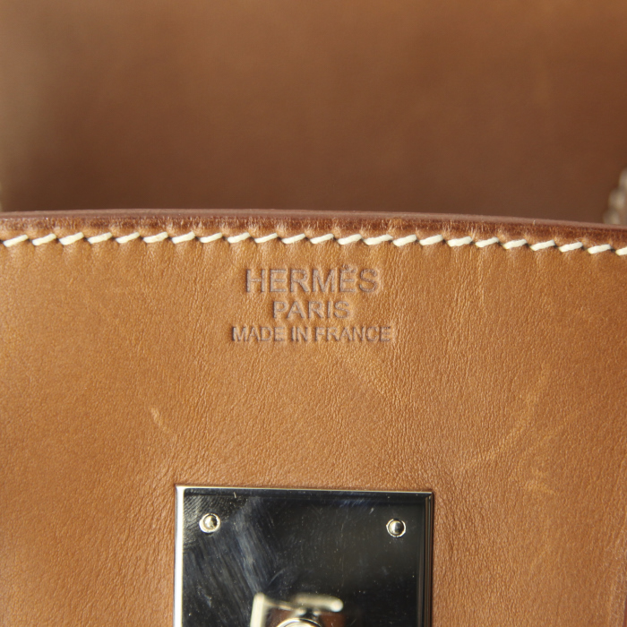 Hermes Birkin 30 cm handbag in brown Barenia leather - Detail D3
