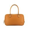 Hermes Plume Elan handbag in gold grained leather - 360 thumbnail