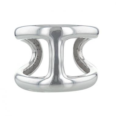 Brazalete Hermes Osmose modelo grande en plata