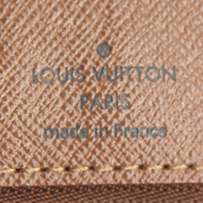 Louis Vuitton Amazone large model messenger bag in monogram canvas and natural leather - Detail D3