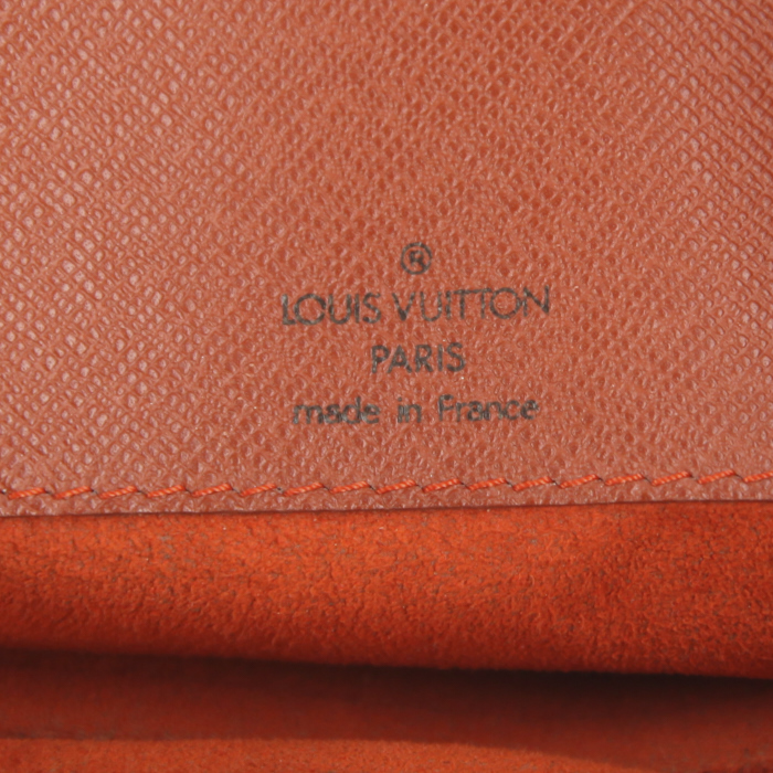 Sac porté épaule Louis Vuitton Musette en toile damier enduite marron et cuir marron - Detail D3