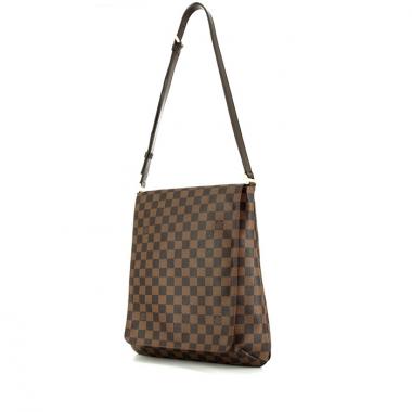 Louis Vuitton Musette shoulder bag in brown damier canvas and brown leather