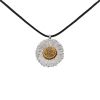 Buccellati large model pendant in silver,  yellow gold and diamonds - 00pp thumbnail