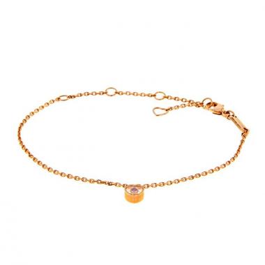 Bracelet Chopard Happy Diamonds en or rose et saphir rose